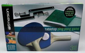 Emerson Tabletop Ping Pong Game Set Portable Table Tennis 2 Paddles 3 Balls New